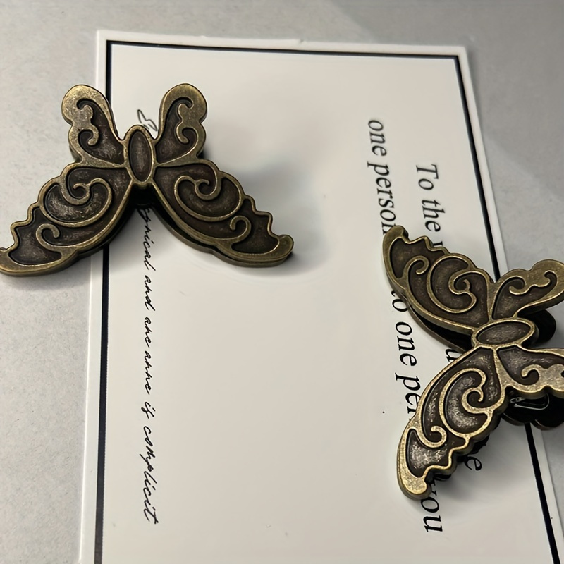2pcs Metal Butterfly Clips - Heavy-Duty Elegant Binder Clips for Office,, Use - Document Clips for Notes, Photos, Reports, Journals - Compatible with Binders, Scrapbooks, Planners, Diaries (2pcs)