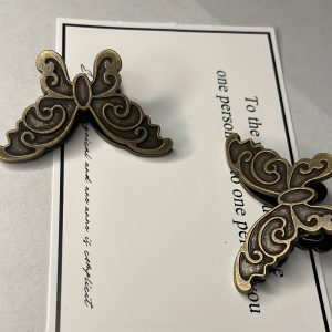 2pcs Metal Butterfly Clips - Heavy-Duty Elegant Binder Clips for Office,, Use - Document Clips for Notes, Photos, Reports, Journals - Compatible with Binders, Scrapbooks, Planners, Diaries (2pcs)