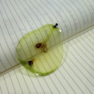 1 Apple Fig Fruit-Shaped Acrylic Bookmark - Translucent Page Marker, Cute Book Accessory, Durable Fruit-Shaped Bookmark Suitable for E-Books and Physical Books, Creative Gift